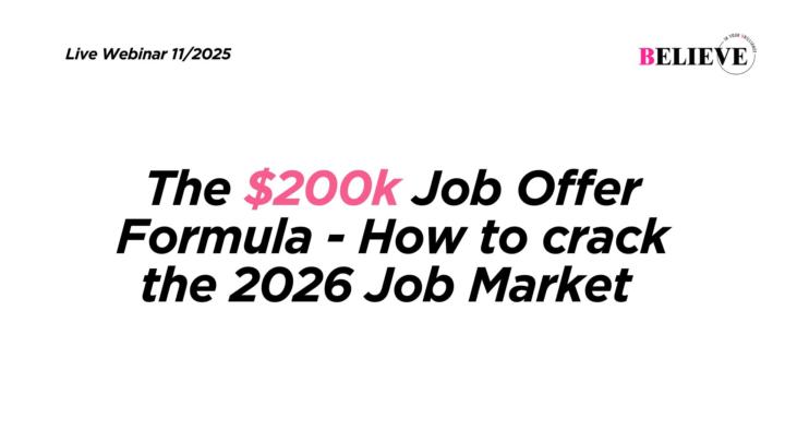 💸 Join us for our Free $200k Job Formula Offer Webinar 