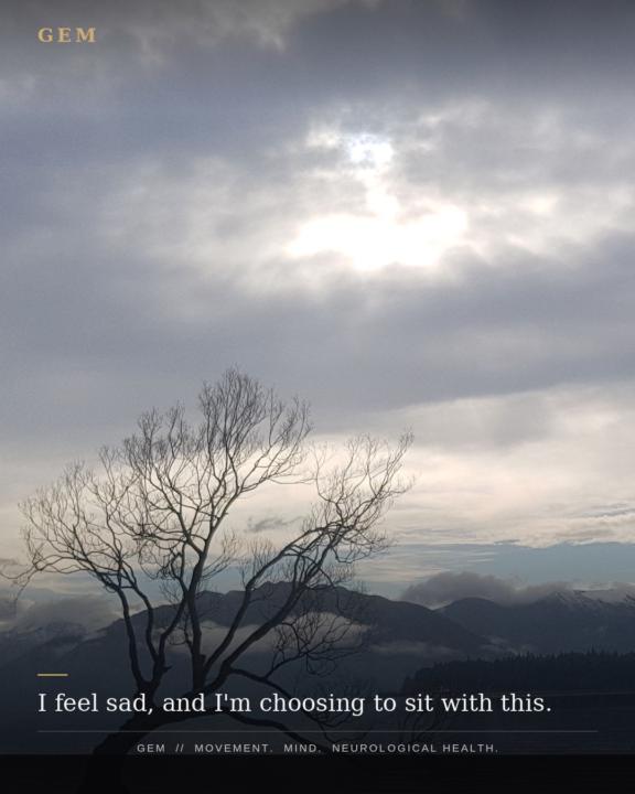 Sitting with a feeling instead of solving it