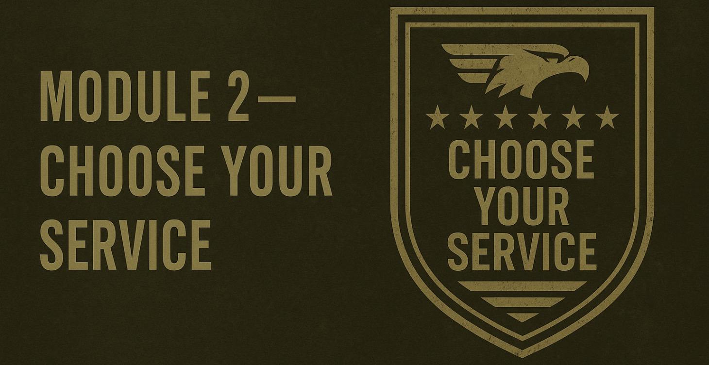 MODULE 2 — CHOOSE YOUR SERVICE