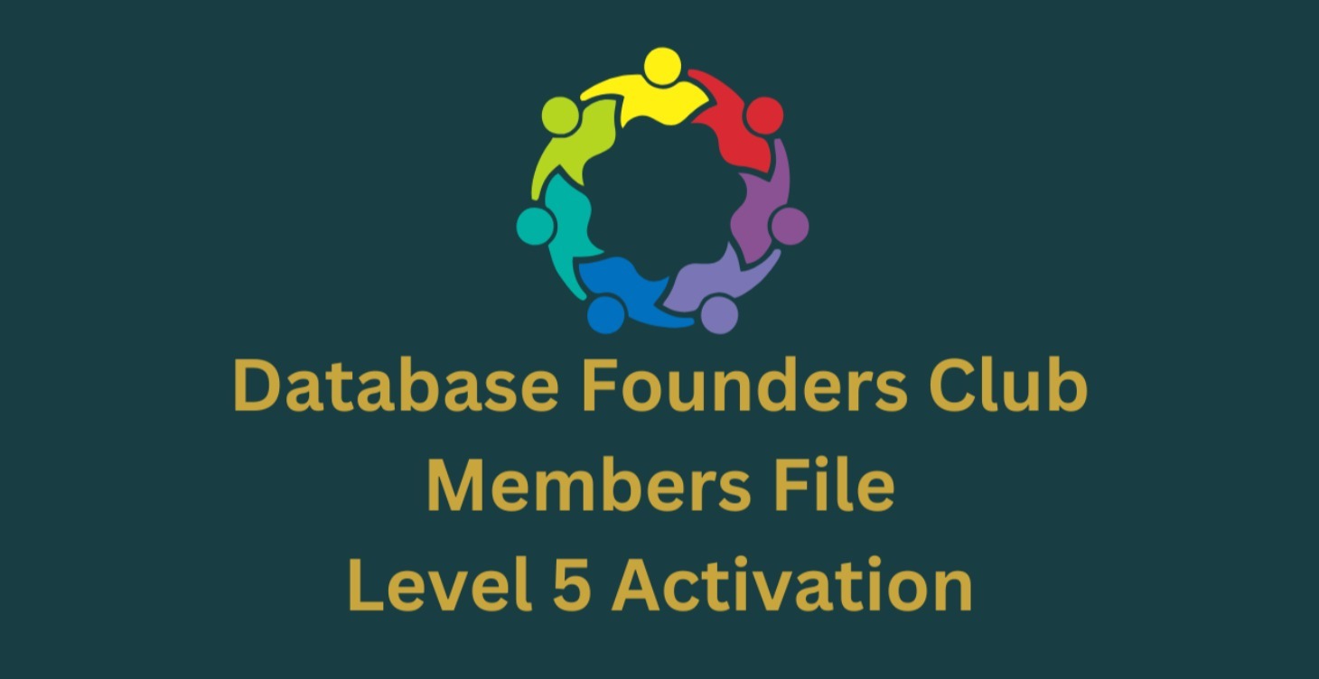 Get Added to the Member Data Base Founders Club