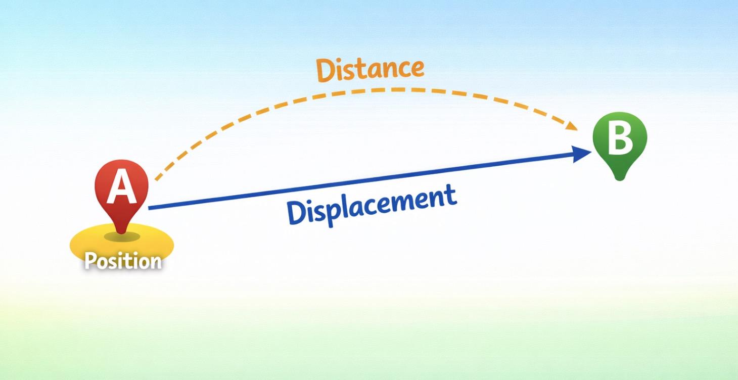 Position, Distance and Displacement