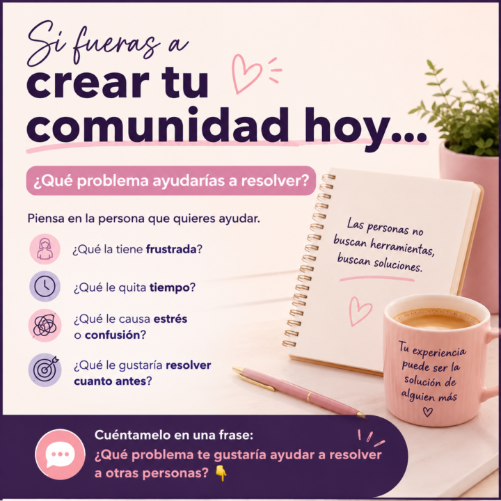 Si fueras a crear tu comunidad hoy...
