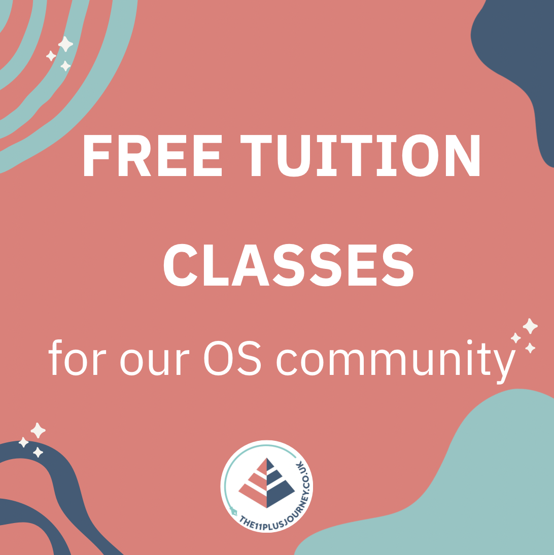 FREE tuition classes for our members · The 11 Plus Journey OS