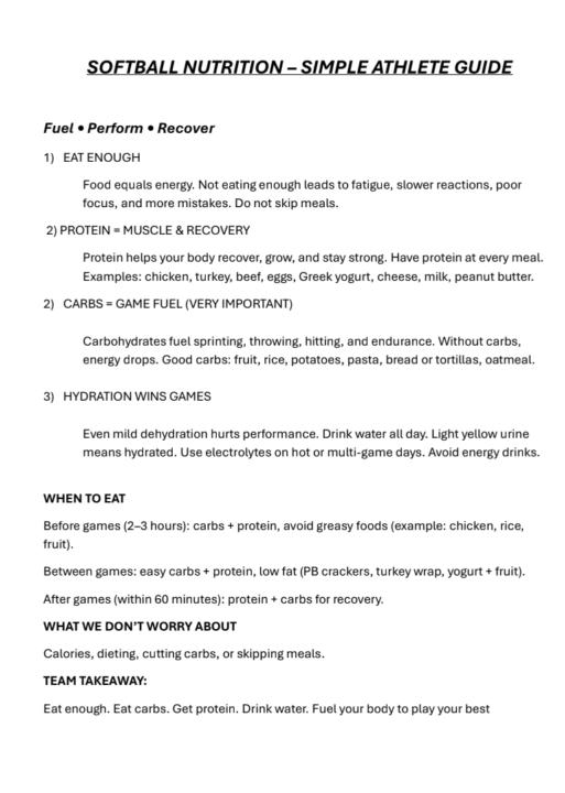 Beginning Nutrition Basics 