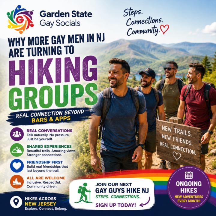 Weekly Men's Gay Hiking Adventures Across North Jersey 🥾