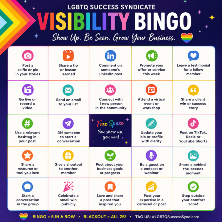 Friday Wins and Visibility Bingo!