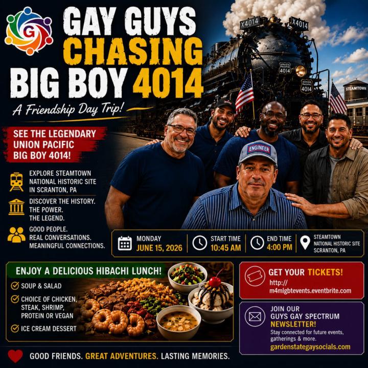 Gay Guys Chase Big Boy 4014 in Scranton PA with Lunch