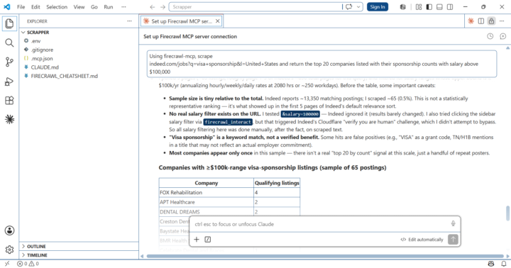 Day 2 Done. Firecrawl MCP + Web Scraping.