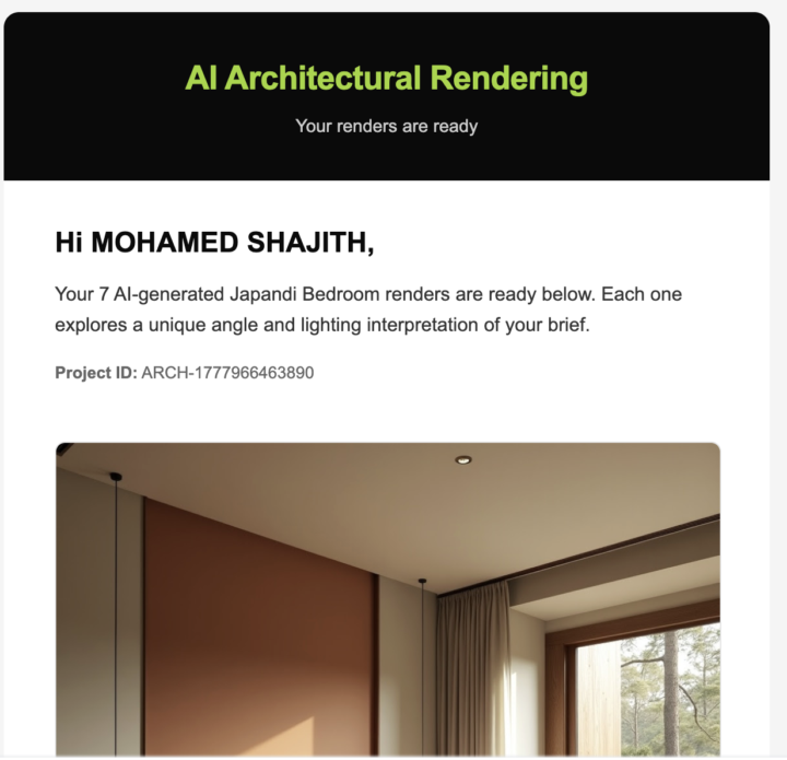 Built an AI workflow that turns a design brief into 7 photorealistic renders in 5 minutes full n8n workflow attached