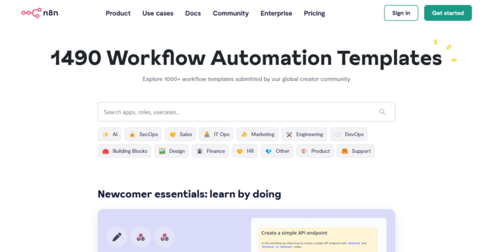 Free Templates in n8n plataform
