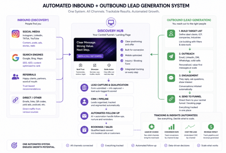 Automated inbound + outbound acquisition systems