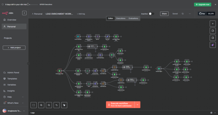 Automated Lead Enrichment and Profile Update Workflow
