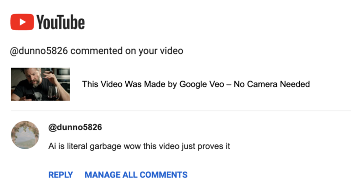 Someone Called Ai VEO 3 Video “Literal Garbage”
