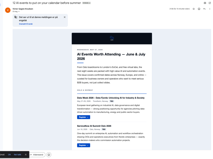 Day 1 AIS Challange - Local AI Events Newsletter 🎯