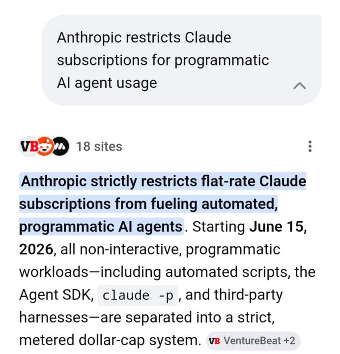 No more AI Agents with Anyhropic???