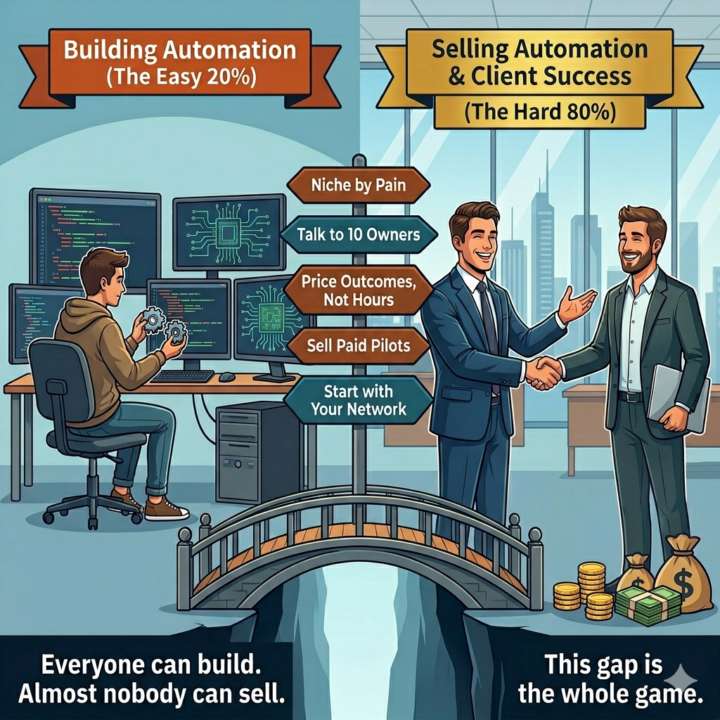 Everyone here can build an automation. Almost nobody can sell one.