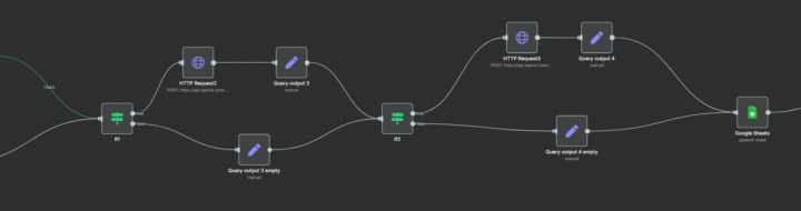 How to get the data brench from if statement to google sheet
