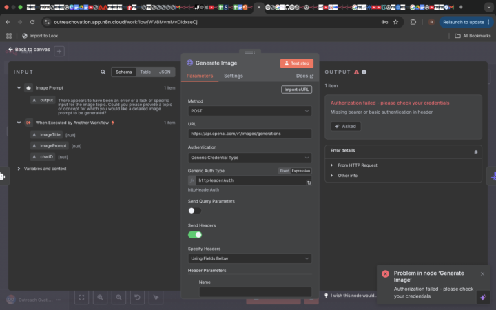 Generate image api not working. Need help ASAP