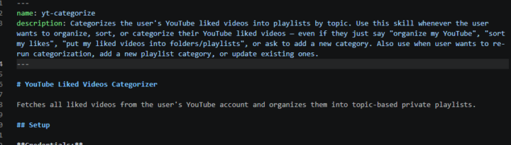 #7DayAISChallenge Day 3 - Youtube Categorization Skill