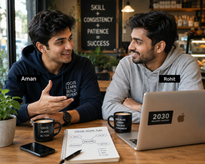 Its 2030: Two friends are talking!