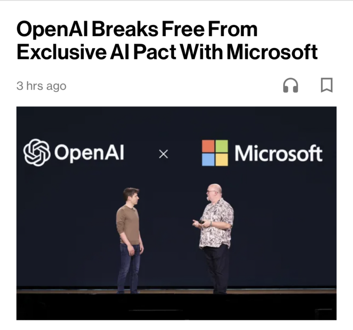 Open AI breaks free from Microsoft 👏🏼