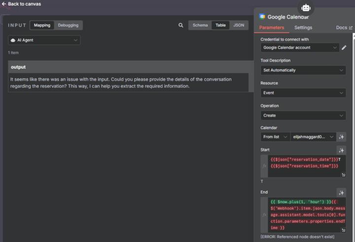 who can help me on this n8n problem for google calender to work