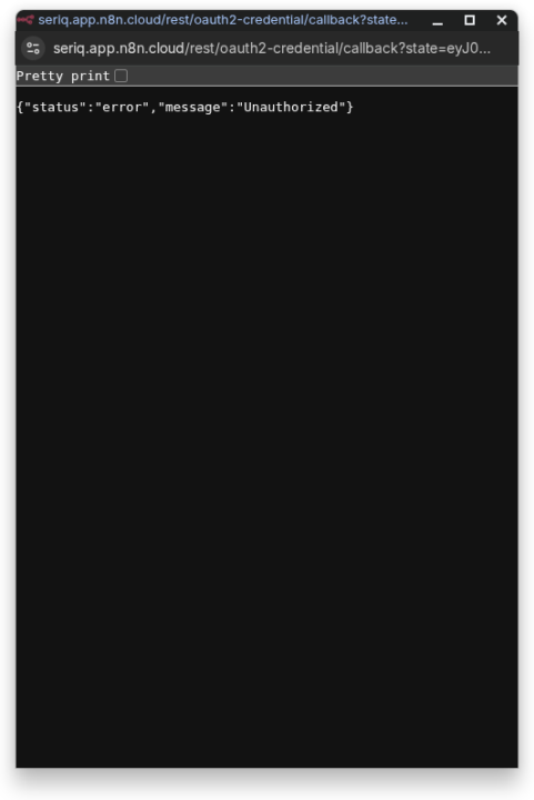 Getting “Unauthorized” error while connecting Google OAuth in n8n