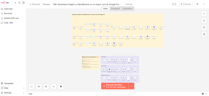 n8n Generates Images with NanoBanana Using a Single Google Pro Team Account