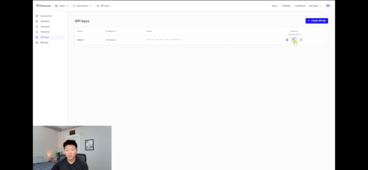 API Doesn’t Appear When Creating New Index on Pinecone