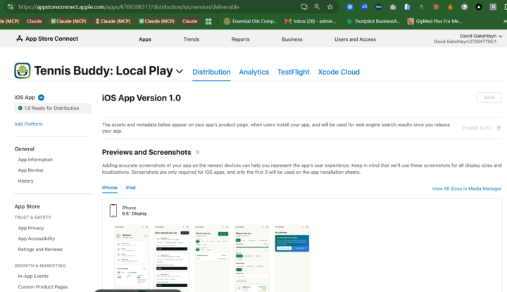 🎾 BIG WIN — Tennis Buddy: Local Play is officially LIVE on the Apple App Store! 🚀