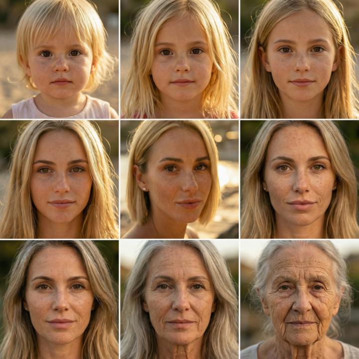 🧬 One face, an entire lifetime