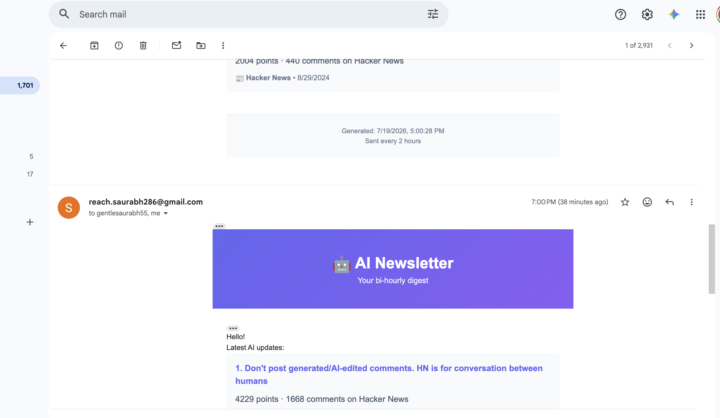 Day 1 News letter Build 