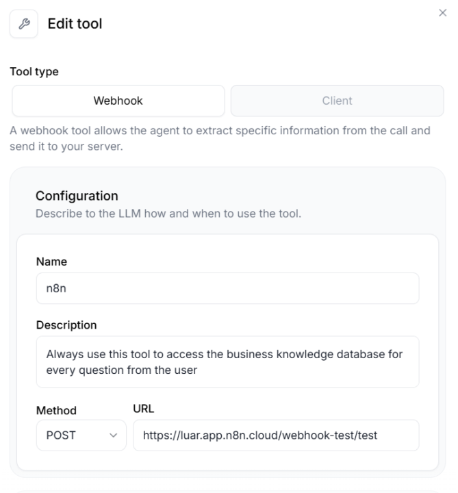 AI Voice Agent Webhooks