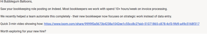 Sent My First Personalised Outreach Email With a Loom Video