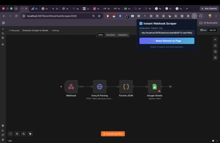 just made a webhook scrapper turns any site into data you can use to then automate