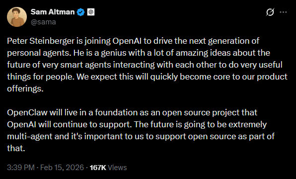 OpenClaw Creator Joins OpenAI