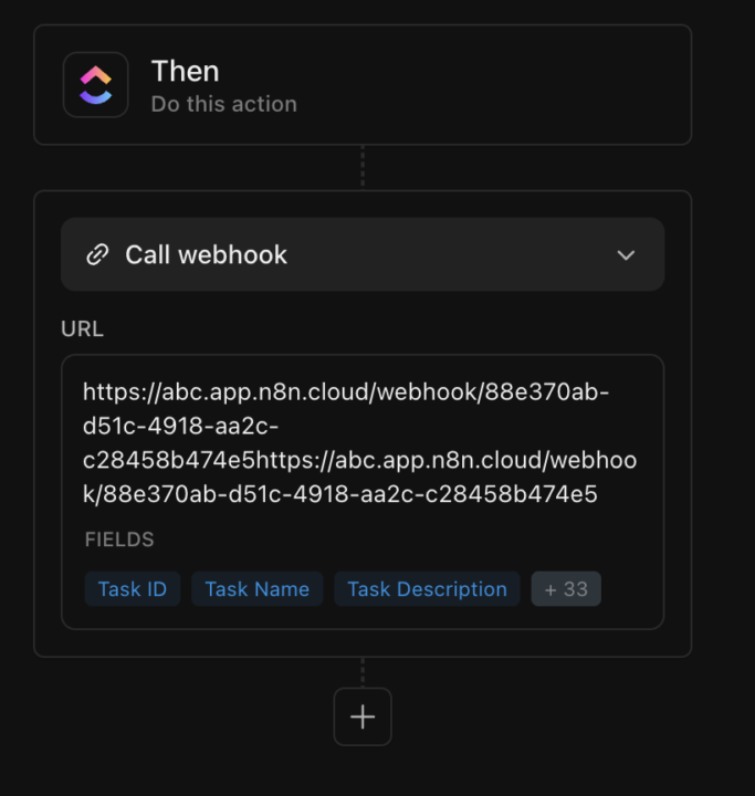  Issue with Duplicated n8n Webhook URLs in ClickUp Automations