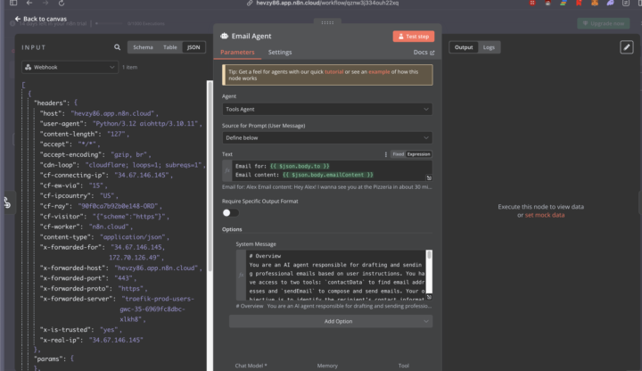 Tools agent won't get executed until manually