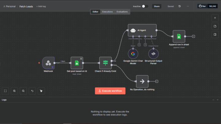 Built a fully-automated Facebook Group Lead Extraction + AI Qualification System using n8n, ZeroWork, Google Sheets, and Gemini ⚙️🤖