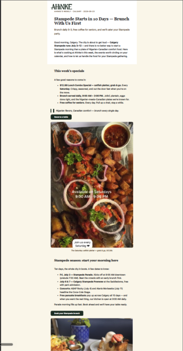 Day 1 Newsletter
