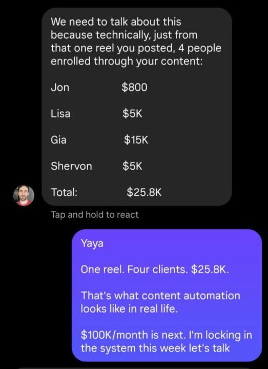 One Reel. Four Clients. $25.8K.