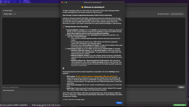 LlamaCag UI. Local CAG: Maximizing Local LLM Performance & Accuracy