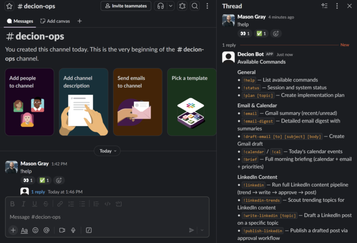 Claude Code + Slack Command Center