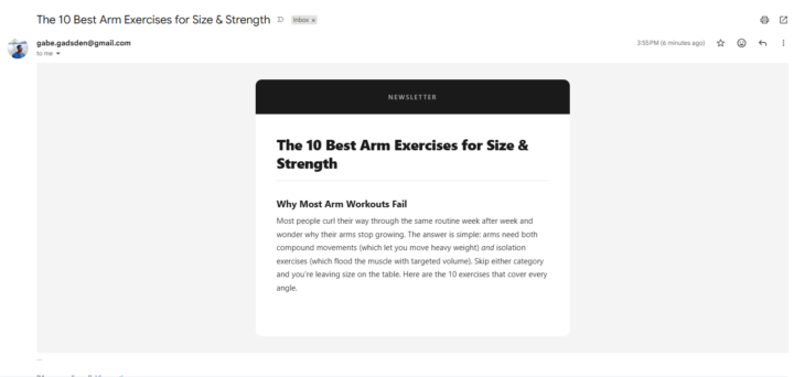 Created my First Newsletter .