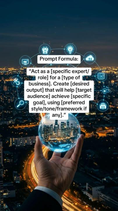 🔹 Prompting Formula for Better AI Results