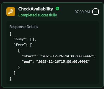 Need help with checkAvailability tool in Vapi
