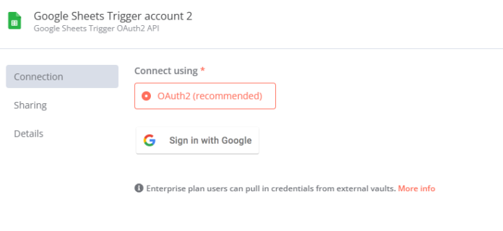 Does N8N require Enterprise plan for 0Auth?