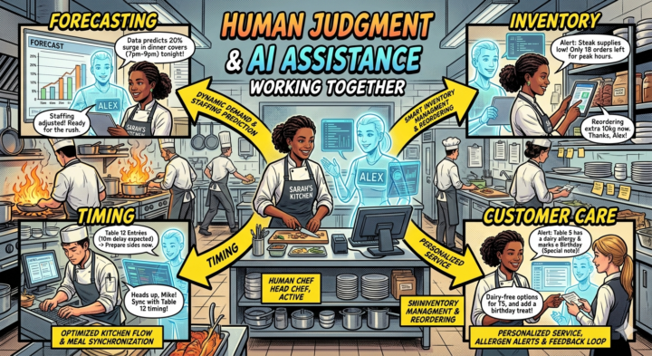 Human-in-Command Operations in Restaurants