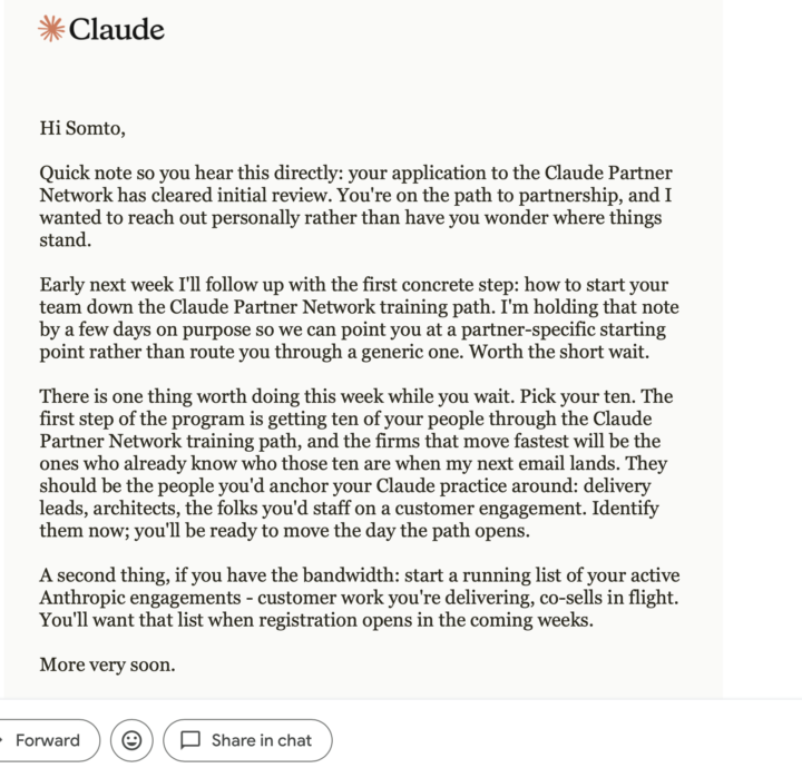 Clade Partners Acceptance!!?!