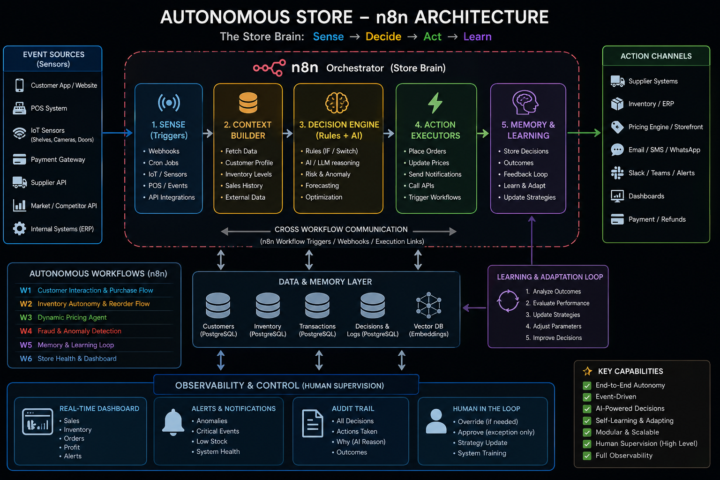 Can we simulate The Autonomous Store in n8n?